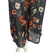 Load image into Gallery viewer, Urban Outfitters | Women&#39;s Sheer Black and Floral Print Wide Leg Crop Pants | Size: M
