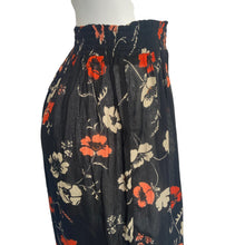 Load image into Gallery viewer, Urban Outfitters | Women&#39;s Sheer Black and Floral Print Wide Leg Crop Pants | Size: M
