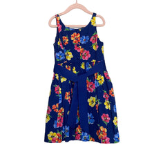 Load image into Gallery viewer, Polo Ralph Lauren | Girls Blue Multi Floral Sleeveless Dress with Ribbon Tie | Size: 6Y
