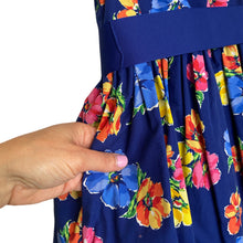 Load image into Gallery viewer, Polo Ralph Lauren | Girls Blue Multi Floral Sleeveless Dress with Ribbon Tie | Size: 6Y
