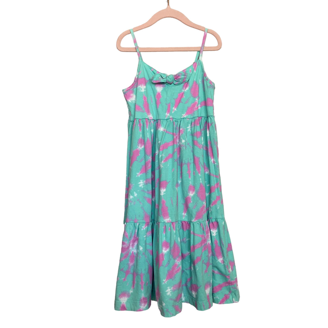 Crewcuts | Girl's Green and Pink Tie Dye Dress | Size: 8-9Y