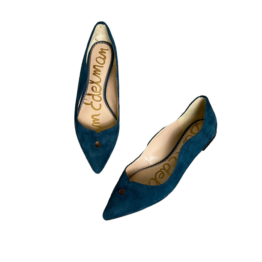 Sam Edelman | Women's Blue Leather Rosalie Flats | Size: 7.5