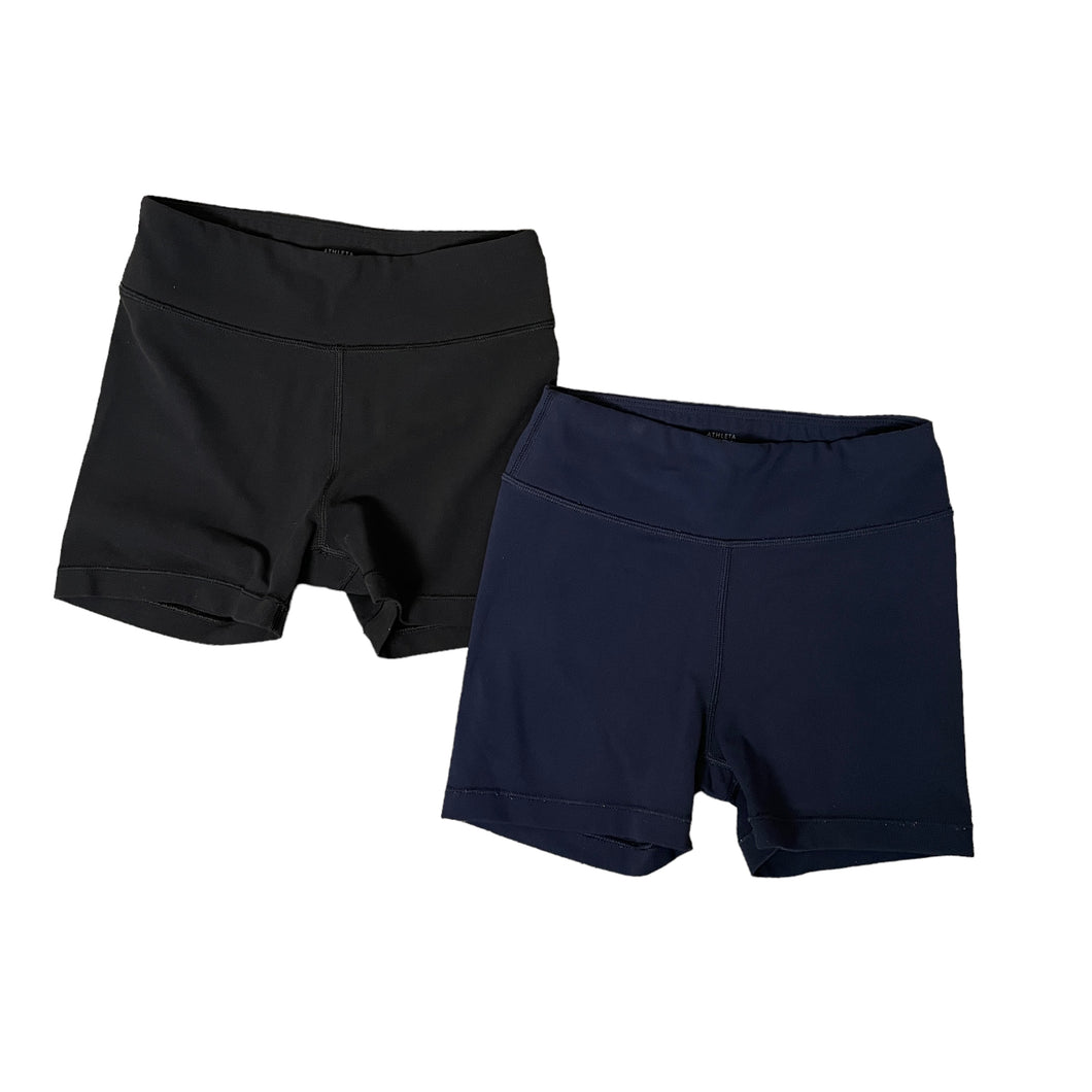 (DEPILL) Athleta Girl | Girl's Navy Blue and Black Chit Chat Short Set | Size: 7Y