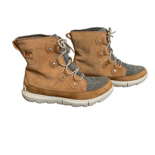 Load image into Gallery viewer, Sorel | Women&#39;s Tan and Gray Explorer Joan Boot | Size: 10.5
