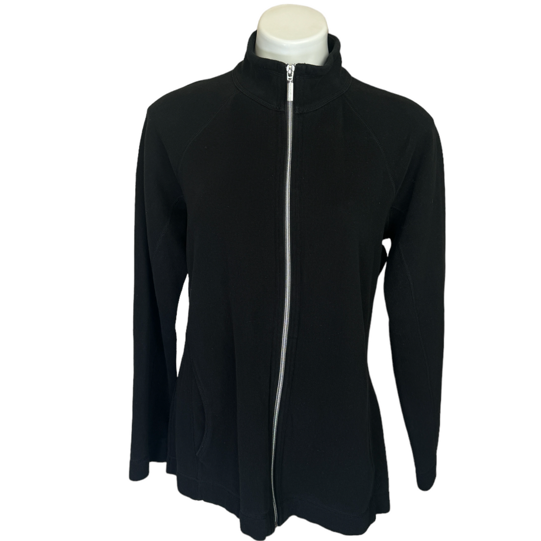 Tommy Bahama | Women's Black Aruba Full-Zip Sweatshirt Jacket | Size: L