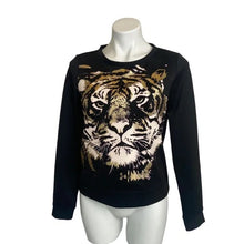 Load image into Gallery viewer, Bongo | Women&#39;s Black Tiger Graphic Print Pullover | Size: M
