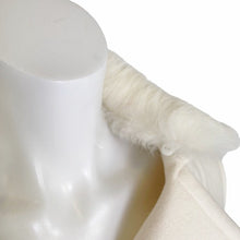 Load image into Gallery viewer, Bebe | Women&#39;s Cream Wool Blend Rabbit Fur Collar Pea Coat | Size: S
