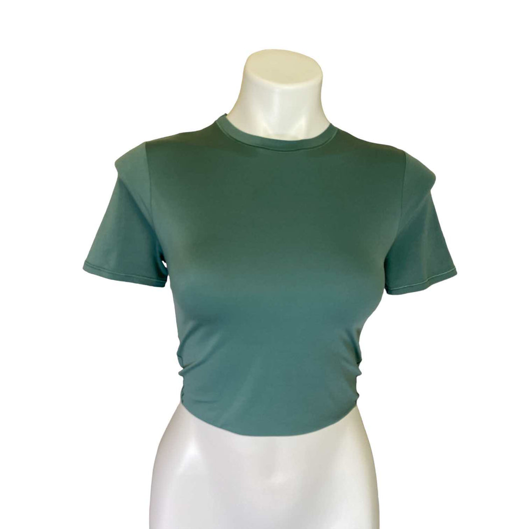 Lululemon | Women's Green Short Sleeve Crop Top | Size: 2