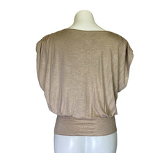 Load image into Gallery viewer, White House Black Market | Women&#39;s Gold Short Sleeve Top | Size: XS
