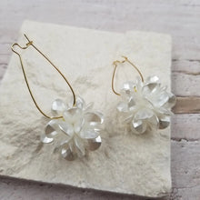 Load image into Gallery viewer, Women&#39;s Petal White Flower Dangle Earrings
