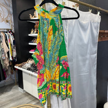 Load image into Gallery viewer, Cynthia Rowley | Women&#39;s Green Tropical Print Halter Top | Size: XL
