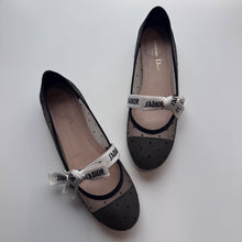 Load image into Gallery viewer, Christian Dior | Women's Miss J'Adior Ballet Flats Plumeti Mesh and Ribbon | Size: 37
