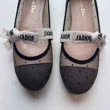 Load image into Gallery viewer, Christian Dior | Women's Miss J'Adior Ballet Flats Plumeti Mesh and Ribbon | Size: 37
