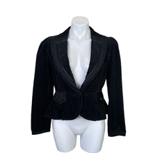 Load image into Gallery viewer, White House Black Market | Womens Black Corduroy Blazer Jacket | Size: 0
