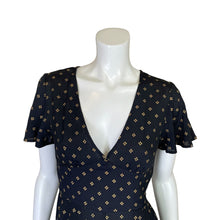 Load image into Gallery viewer, Flynn Skye | Womens Black and Gold Pattern Short Sleeve Romper | Size: S
