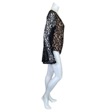 Load image into Gallery viewer, Fantazia | Women&#39;s Black and Nude Lace Long Sleeve Bodysuit with Tags | Size: L
