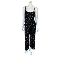 Load image into Gallery viewer, Hollister | Women&#39;s Black Floral Print Thin Strap Jumpsuit with Tags | Size: M
