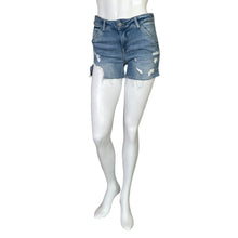 Load image into Gallery viewer, Zara | Women&#39;s Light Wash Distressed Cut Off Jean Shorts | Size: 2
