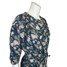 Load image into Gallery viewer, Anthropologie | Women&#39;s dRA Blue Floral Pattern Long Sleeve Jumpsuit | Size: XS
