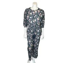 Load image into Gallery viewer, Anthropologie | Women&#39;s dRA Blue Floral Pattern Long Sleeve Jumpsuit | Size: XS
