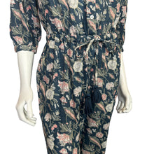 Load image into Gallery viewer, Anthropologie | Women&#39;s dRA Blue Floral Pattern Long Sleeve Jumpsuit | Size: XS
