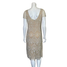 Load image into Gallery viewer, Pisarro Nights | Women&#39;s Nude with Ivory Sequin and Bead Evening Dress | Size: 12
