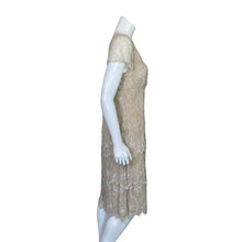 Load image into Gallery viewer, Pisarro Nights | Women&#39;s Nude with Ivory Sequin and Bead Evening Dress | Size: 12
