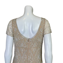 Load image into Gallery viewer, Pisarro Nights | Women&#39;s Nude with Ivory Sequin and Bead Evening Dress | Size: 12
