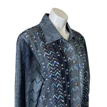 Load image into Gallery viewer, Coldwater Creek | Women&#39;s Blue Denim and Sequin Button Down Blazer Jacket | Size: 1X
