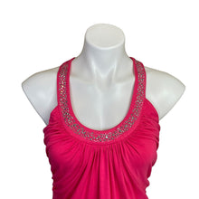 Load image into Gallery viewer, White House Black Market | Women&#39;s Bright Pink Studded Collar Tank Top | Size: S
