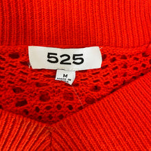 Load image into Gallery viewer, 525 | Women&#39;s Red Open Knit Crop Pullover Sweater | Size: M
