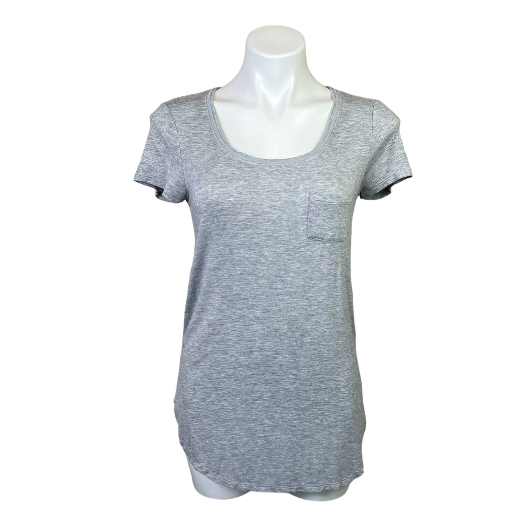 White House Black Market | Women's Gray Short Sleeve Pocket Tee | Size: XS