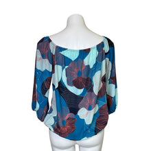 Load image into Gallery viewer, Allison Joy | Women&#39;s Blue and Pink Floral Print Tie Front Blouse | Size: S
