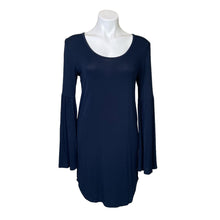 Load image into Gallery viewer, Chaser | Women&#39;s Navy Blue Bell Sleeve Tunic Top | Size: S
