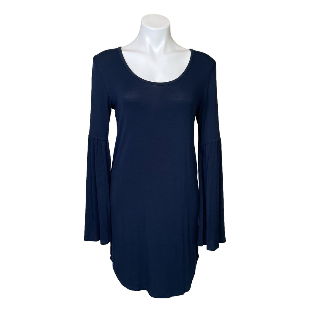 Chaser | Women's Navy Blue Bell Sleeve Tunic Top | Size: S