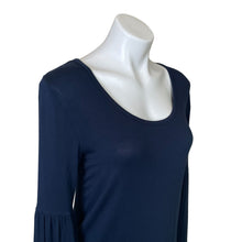 Load image into Gallery viewer, Chaser | Women&#39;s Navy Blue Bell Sleeve Tunic Top | Size: S
