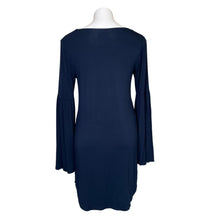 Load image into Gallery viewer, Chaser | Women&#39;s Navy Blue Bell Sleeve Tunic Top | Size: S
