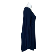 Load image into Gallery viewer, Chaser | Women&#39;s Navy Blue Bell Sleeve Tunic Top | Size: S
