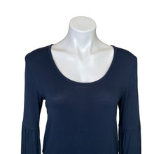 Load image into Gallery viewer, Chaser | Women&#39;s Navy Blue Bell Sleeve Tunic Top | Size: S
