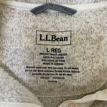 Load image into Gallery viewer, L.L. Bean | Women&#39;s Heather Cream Quarter Snap Fleece Pullover | Size: L
