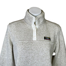 Load image into Gallery viewer, L.L. Bean | Women&#39;s Heather Cream Quarter Snap Fleece Pullover | Size: L
