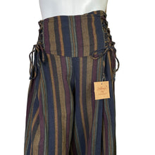 Load image into Gallery viewer, Lakhays | Women&#39;s 100% Cotton Wide Leg Stripe Pants with Tags | Size: M/L
