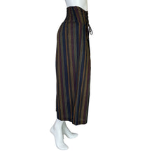 Load image into Gallery viewer, Lakhays | Women&#39;s 100% Cotton Wide Leg Stripe Pants with Tags | Size: M/L
