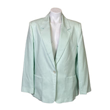 Load image into Gallery viewer, Russ | Women&#39;s Vintage Mint Green One Button Blazer Jacket with Tags | Size: 14
