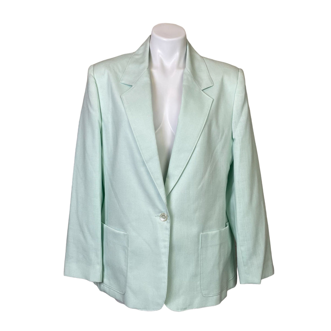 Russ | Women's Vintage Mint Green One Button Blazer Jacket with Tags | Size: 14