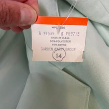 Load image into Gallery viewer, Russ | Women&#39;s Vintage Mint Green One Button Blazer Jacket with Tags | Size: 14
