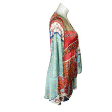 Load image into Gallery viewer, Cabi | Women&#39;s Colorful Patchwork Silky Tunic Top | Size: M

