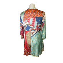 Load image into Gallery viewer, Cabi | Women&#39;s Colorful Patchwork Silky Tunic Top | Size: M

