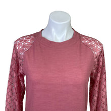 Load image into Gallery viewer, Hao MeiLi | Women&#39;s Dusty Rose Lace Sleeve Top with Tags | Size: S
