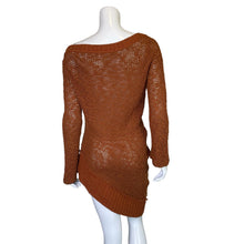 Load image into Gallery viewer, Free People | Women&#39;s Brown Asymmetrical Long Sleeve Pullover Sweater | Size: M
